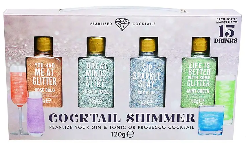 Modern Gourmet Foods - Cocktail Shimmer Geschenkset - Glitzer-Pulver Für Cocktails, Sekt, Prosecco & Weitere Getränke