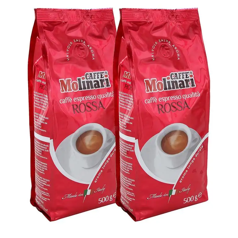 Caffè Molinari, ganze Bohne, 2er Pack (2 x 500 g) (Espresso 'Qualità Rossa' (2er Pack))