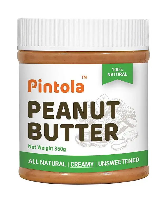 All Natural Roasted Peanut Butter, Spread (Creamy) Unsweetened 350gm ( 12.34 OZ) By Pintola