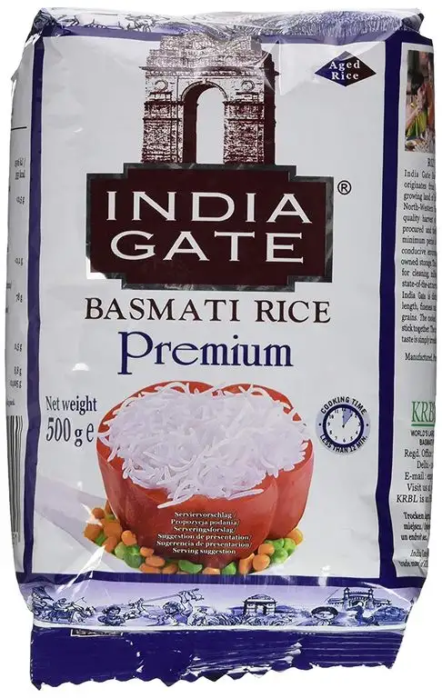 INDIA GATE Premium Basmati Rice (aus Indien, feines Langkorn) aromatisch, 4er Pack (4 x 500g)