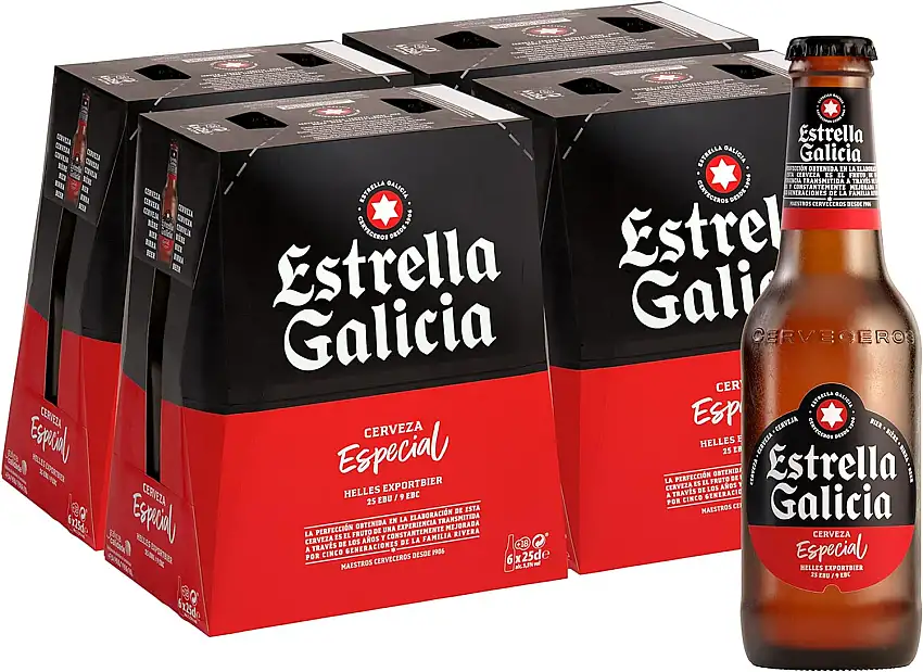 Bier Estrella Galicia 24x25cl (Pack 24 Flaschen)