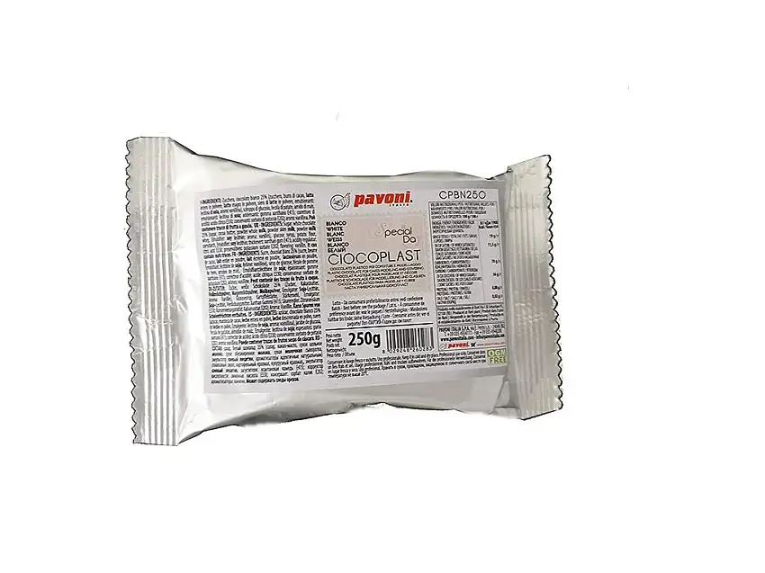Modellier Schokolade 250g, PAVONI, Modellierschokolade, verschiedene Farben, Farbe: Weiß