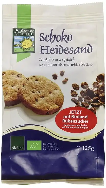 Bohlsener Mhle Dinkel-Schoko-Heidesand, 3er Pack (3 x 125 g) - Bio