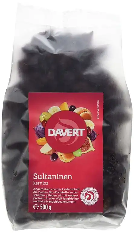 Davert Sultaninen kernlos 2er Pack (2 x 500 g) - Bio