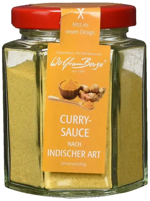 Wolfram Berge Curry-Sauce nach indischer Art - Zubereitung für Currysauce, 3er Pack (3 x 100 g)