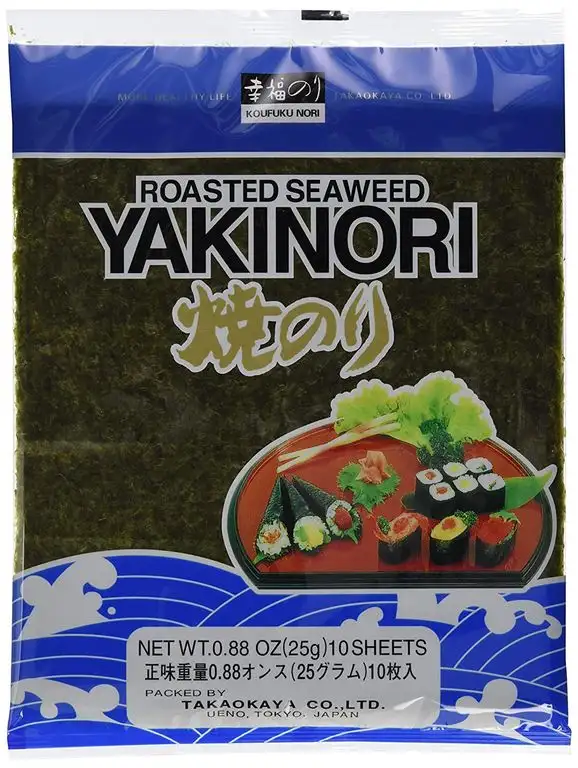 Takaokaya Seealgen, geröstet (Yaki Nori), 2er Pack (2 x 25 g Packung)