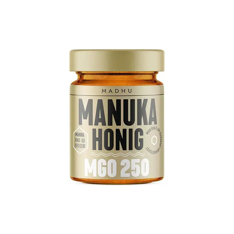 Manuka Honig 250 MGO im hochwertigen Glas - Direkt vom Imker aus Neuseeland - zertifizierter Methylglyoxal-Gehalt (250g)
