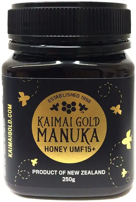 KAIMAI GOLD MANUKA HONIG (MGO ≥ 514 =) UMF® 15+ 250gr / Lieferung nach DE: ZUSTELLUNG INNERHALB VON 2-5 ARBEITSTAGEN. MGO 300 ≥ UMF 10, 400 ≥ 12, 550 ≥ 15, 600 ≥ 16, 700 ≥ 18, 800 ≥ 19, 850 ≥ 20