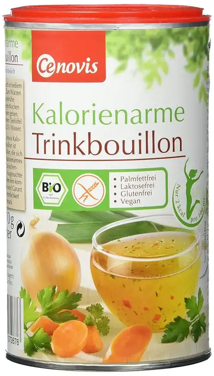 Cenovis Alpia Bio kalorienarme Trinkbouillon, glutenfrei, laktosefrei, vegan, 270 g