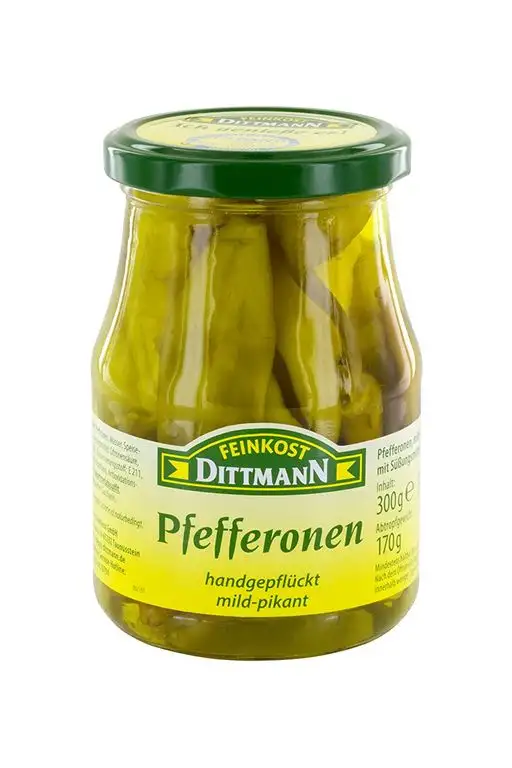 Feinkost Dittmann Pfefferonen mild-pikant, 170 g