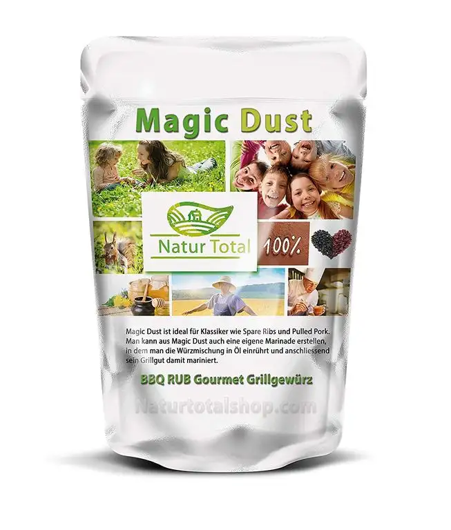 Supreme Magic Dust BBQ RUB Gourmet Grillgewürz: 250g das USA Original von Natur Total® Geschenk für Männer - Grill Gewürz Rub