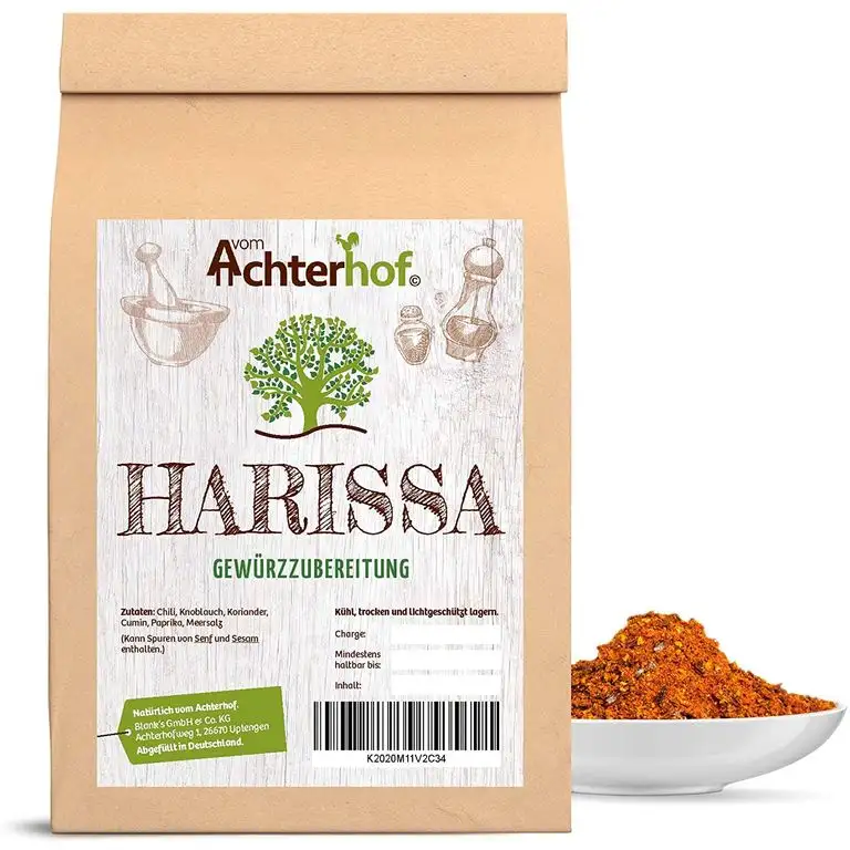 100 g Harissa Gewürzmischung Gewürzzubereitung nordafrikanische Spezialität auch zur Herstellung einer Gewürzpaste