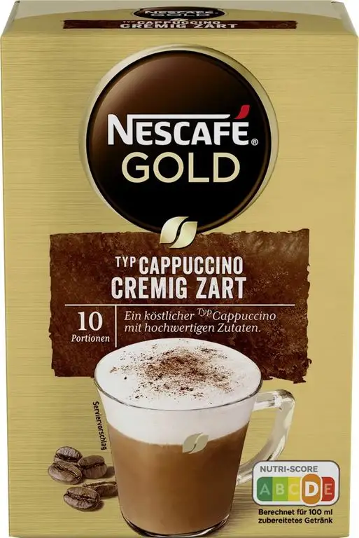 NESCAFÉ Gold Typ Cappuccino Cremig Zart, Getränkepulver aus löslichem Bohnenkaffee, koffeinhaltig, 1 x 140g (à 10 x 14 g Sticks)
