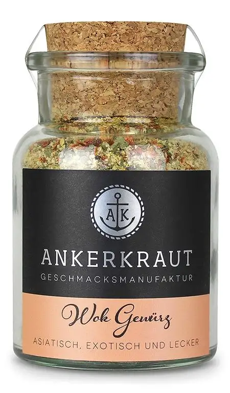 Ankerkraut Wok Gewürz, 95g im Korkenglas