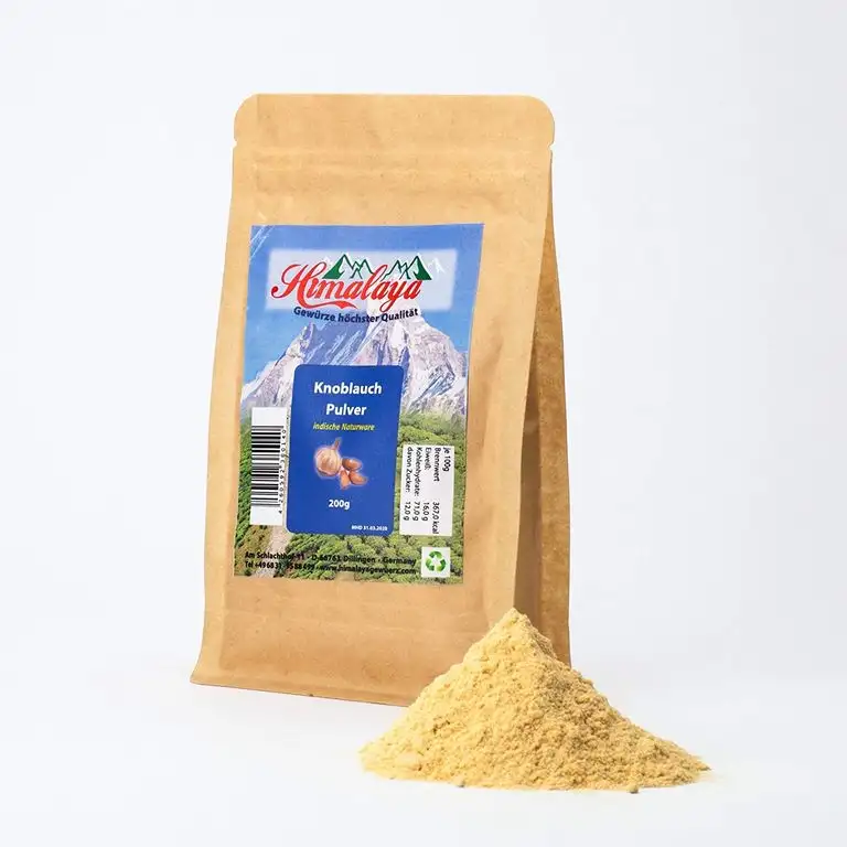 knoblauchpulver knoblauch gemahlen knoblauch gewürz garlic powder 200g knoblauch aus indien