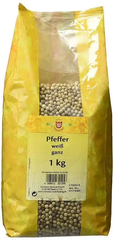 Wichartz Würzkönig Pfeffer weiß ganz, 1er Pack (1 x 1 kg)