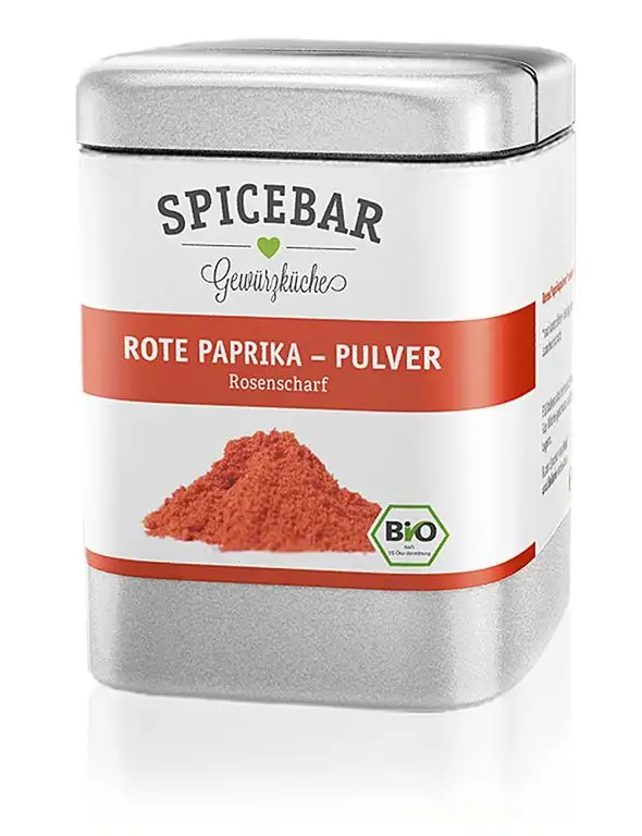 Spicebar Rote Paprika - rosenscharf, feines intensives Paprikapulver, Bio (1 x 80g)