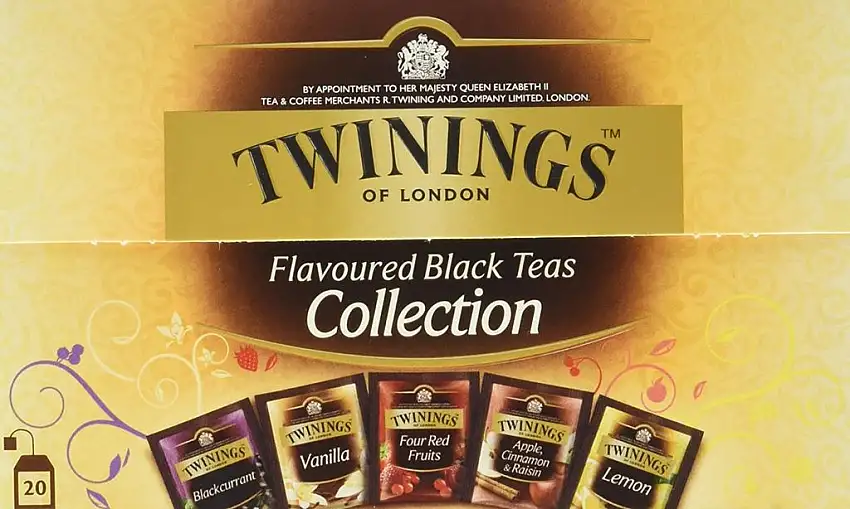 Twinings Flavoured Black Tea Collection ∙ Aromatisierter Schwarztee ∙ 4x Blackcurrant, 4x Vanilla, 4x Four Red Fruits, 4x Apple, 4x Cinnamon& Raisin, 4x Lemon, 2er Pack (2 x 40 g)