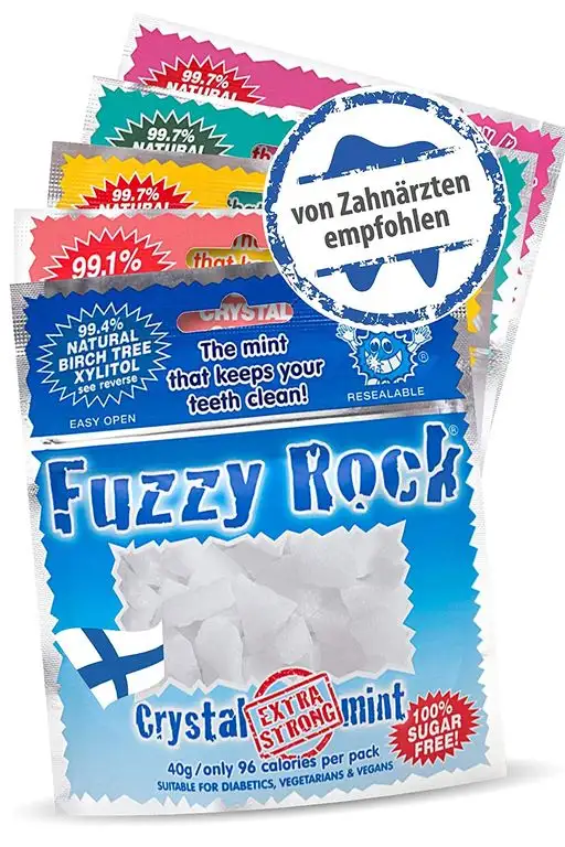 Zuckerfreie Xylit Bonbons (Kristalle) 5er Pack I 99% finnischer Xylit in reiner Form ohne Zusatzstoffe I Zuckerfreie, kalorienarme Süßigkeit I Zahnpflege mit Xylitol Birkenzucker in 5 Sorten