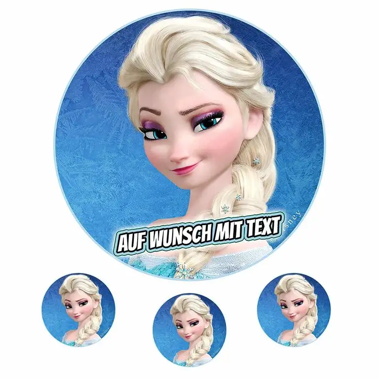 Tortenaufleger Fototorte Oblate Tortenbild Geburtstag eßbar Motiv: Frozen Eiskönigin 02 (Oblatenpapier)