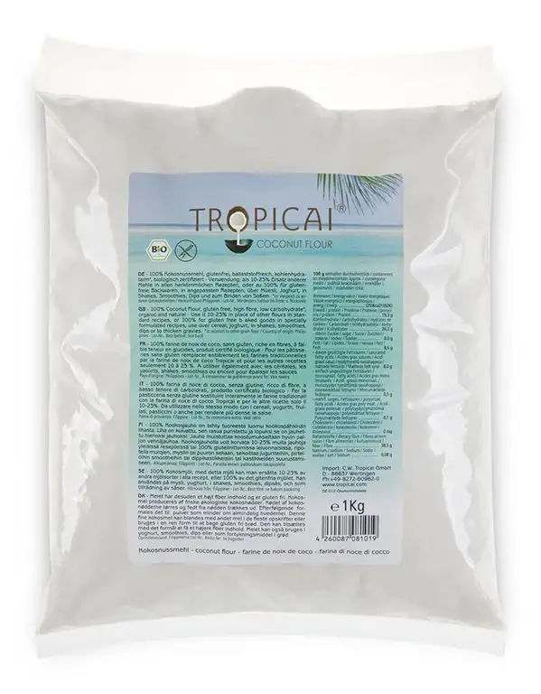Tropicai Bio Fair Trade Kokosnuss Mehl 1000g