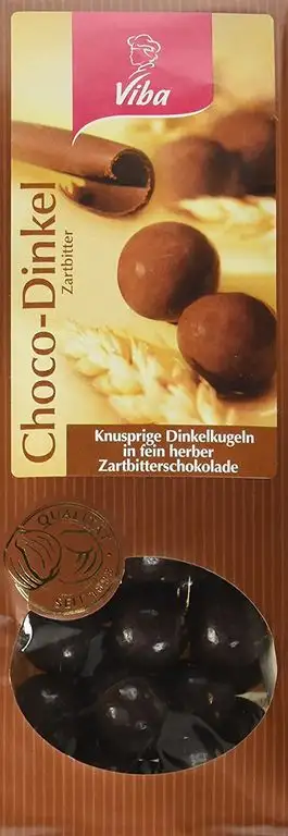 Viba Knusper Dinkelkugel, Zartbitter, 6er Pack (6 x 100 g)