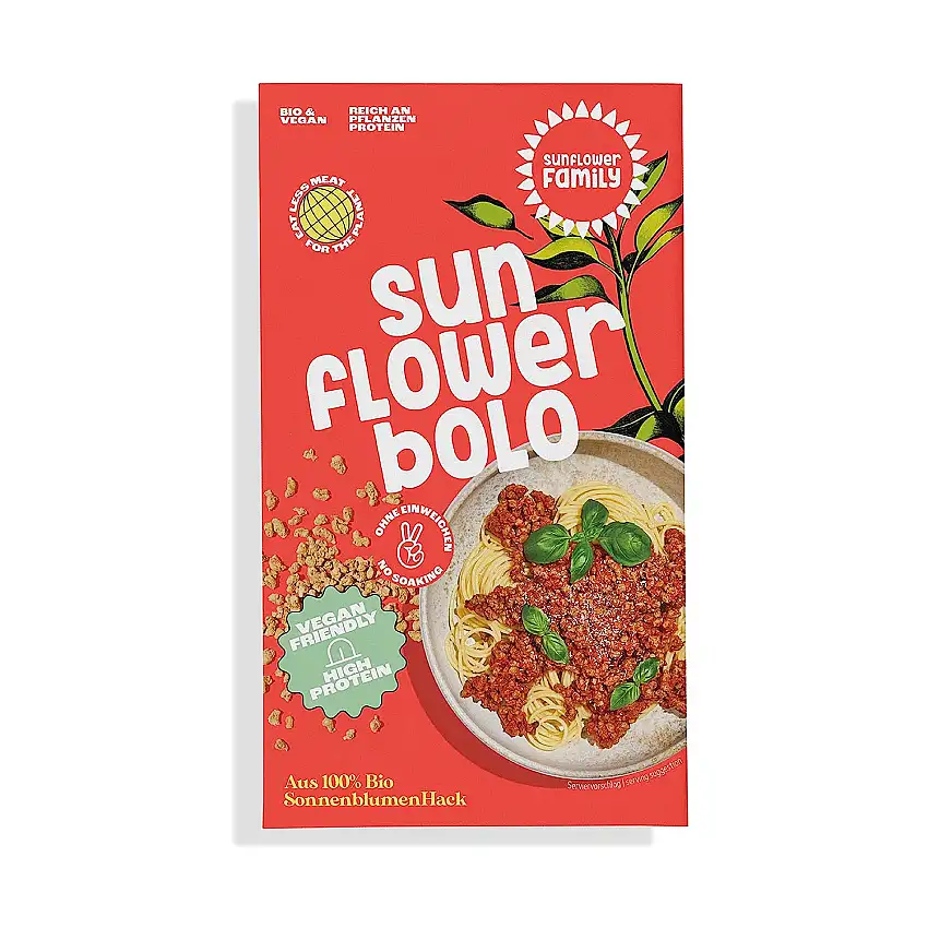sunflowerFamily sunflowerBOLO SonnenblumenHACK "Bolognese" mit Gewürzmischung, 131 g, bio