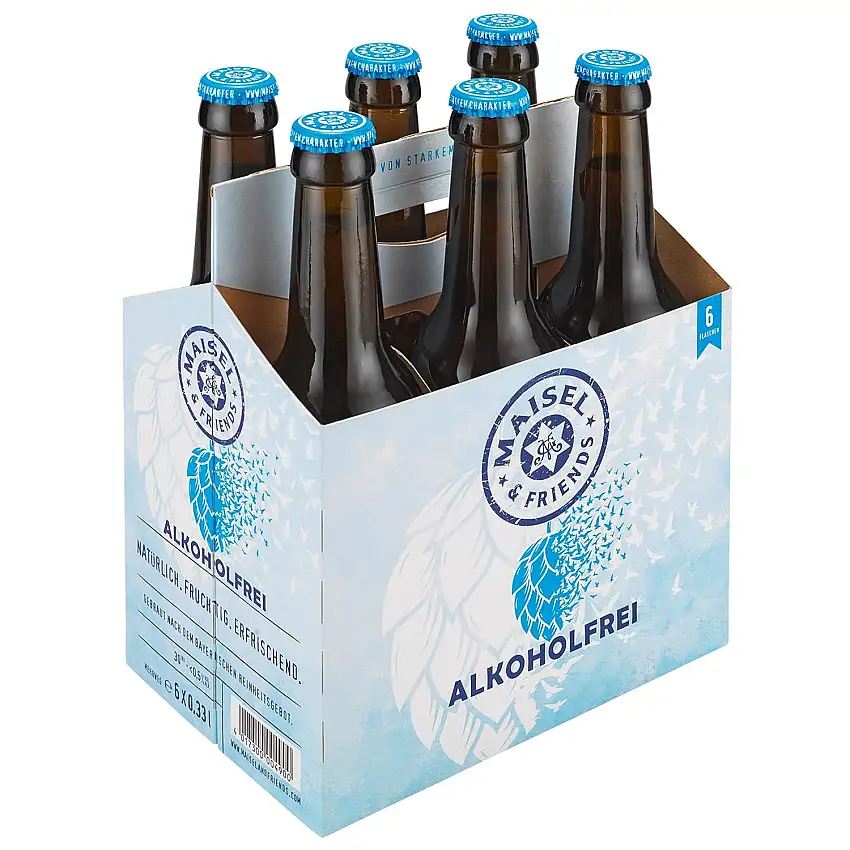 Maisels Maisel & Friends Alkoholfrei | Alkoholfreies Bier | Craftbeer | Craft Bier nach Reinheitsgebot in Bayern |6 x 0,33l