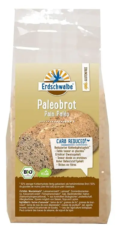 Erdschwalbe vegane Bio Paleo Brotbackmischung, glutenfrei, 1er Pack (300g)