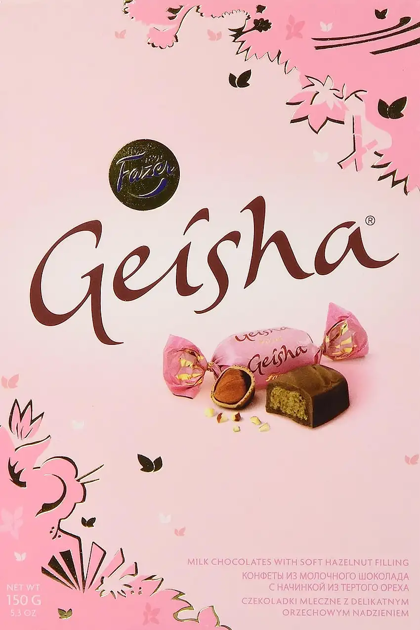 Geisha Milch Pralinen mit weichen Haselnuss Füllung 150g by Karl Fazer