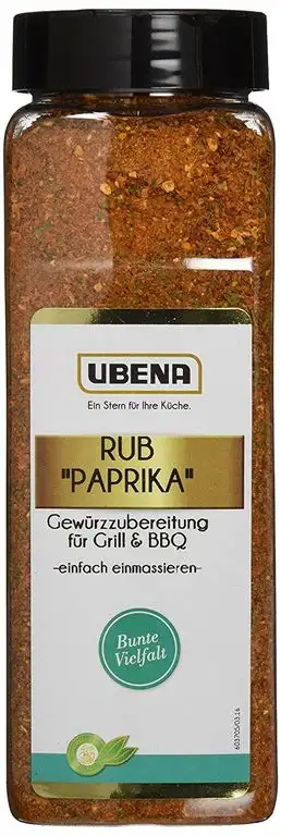 Ubena Paprika Rub Gewürzzubereitung, 2er Pack (2 x 550 g)