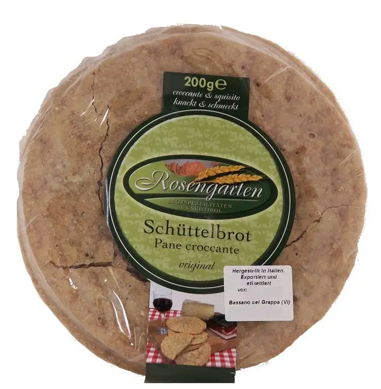 Rosengaren Schüttelbrot Knuspriges Roggenmisch-Fladenbrot mit Kümmel 9 x 200g = 1800g
