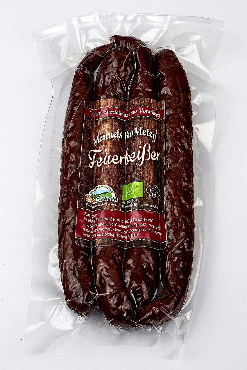 Feuerbeißer/Pfefferbeißer BIO - nicht scharf gewürzt - ZUCKERFREI - GLUTENFREI - KEINE chemischen Zusätze - aus kontrolliert biologischer Landwirtschaft (2 Paar)