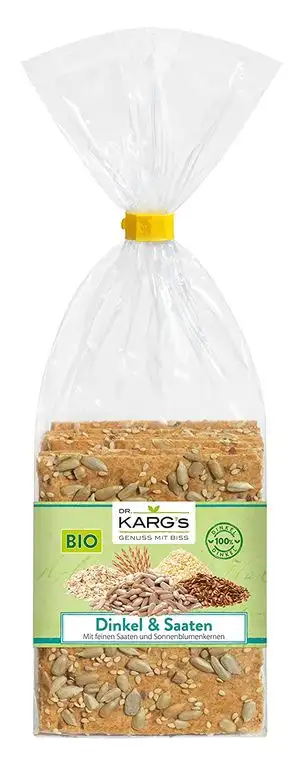 Knäcke BIO Dinkel & Saaten 200 g Beutel Dr. Karg