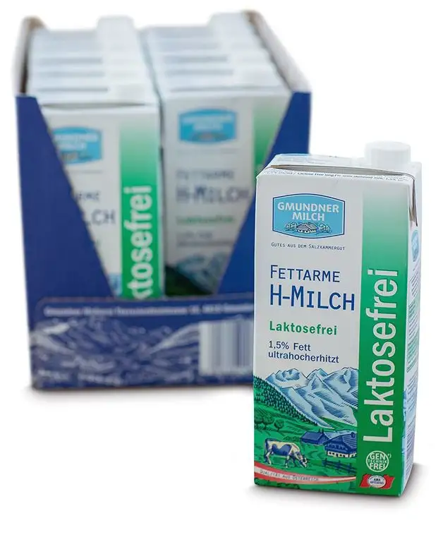 GMUNDNER MILCH Laktosefreie Haltbarmilch mit 1,5 % Fett | inkl. Salzkammergut-Kochbuch | 3 Monate ungekühlt haltbar, 12 x 1 L | Lebensmittel aus Österreich