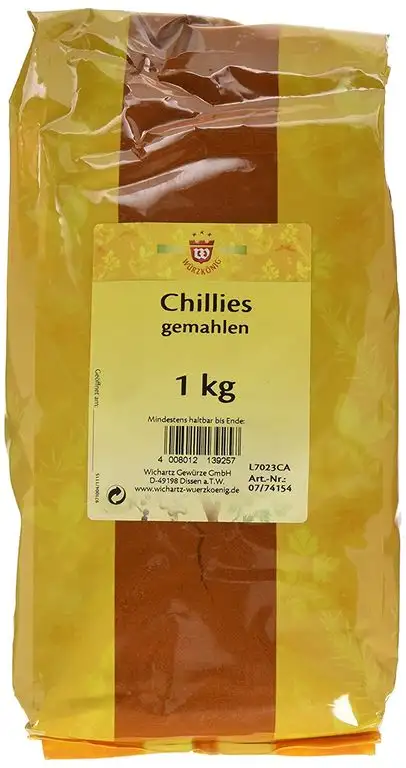 Wichartz Würzkönig Chillies gemahlen, 2er Pack (2 x 1 kg)