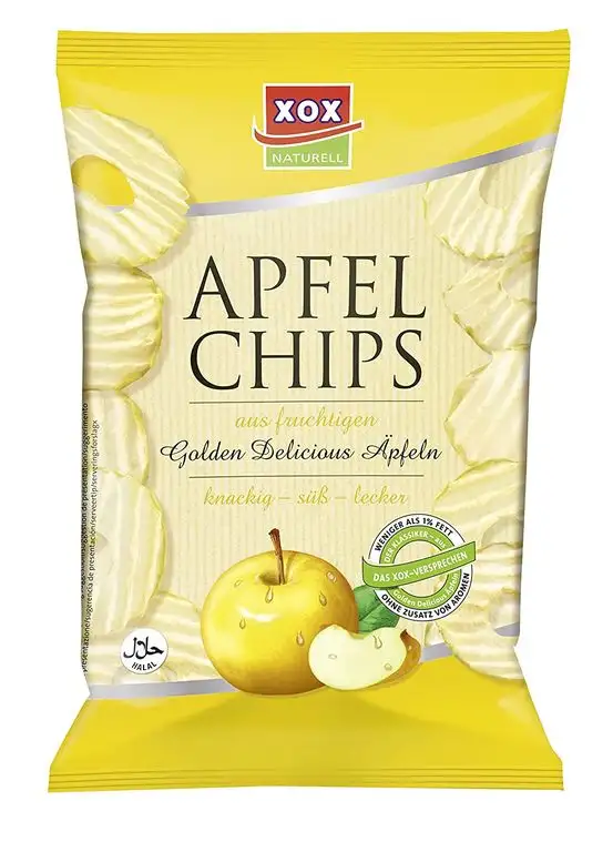XOX Apfelchips Golden Delicious, 9er Pack (9 x 40 g)
