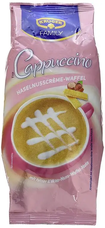 KRÜGER Family Cappuccino Haselnuss Waffel, 4er Pack (4 x 0.5 kg)