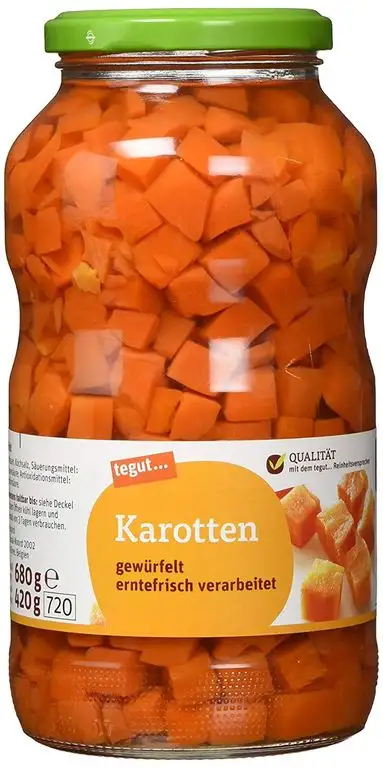 tegut... Karotten gewürfelt, 1 x 680 g