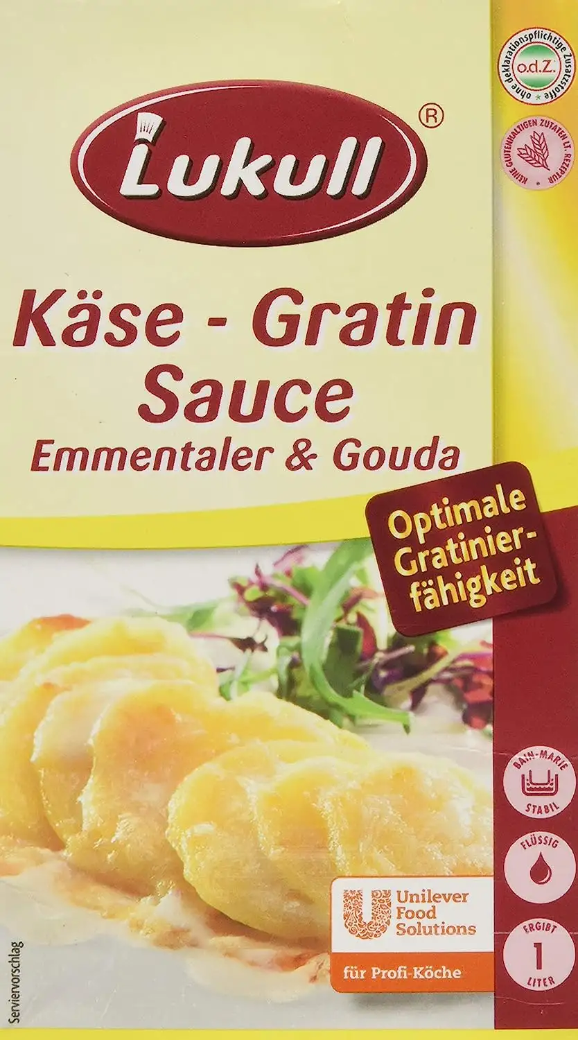 Lukull Käse Gratin Sauce (1 l Packung)