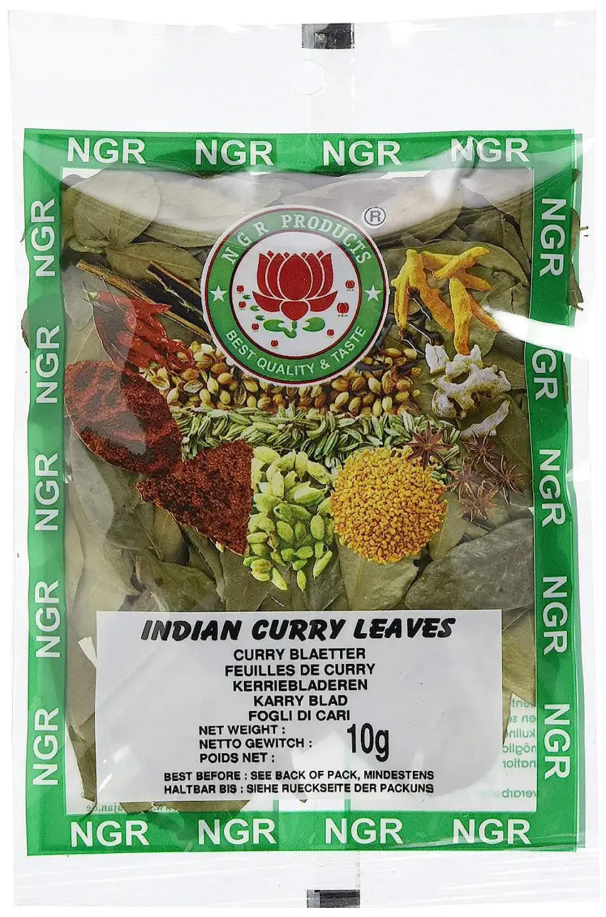 Ngr Curryblätter, ganz, 10g (1 x 10 g Packung)