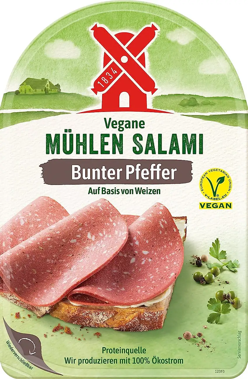 Vegane Mühlen Salami Bunter Pfeffer 80g