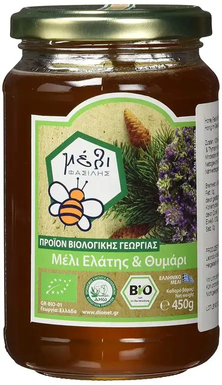 Organic Honey Fasilis Bio Tannenbaum & Thymian Honig im Glas, 450 g