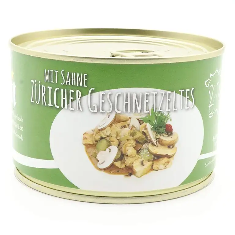 Diem - Züricher Kalbsgeschnetzeltes, Geschnetzeltes, Ragout, Kalbsragout, Zürcher - Konserve - Dose 400g - Langes MhD