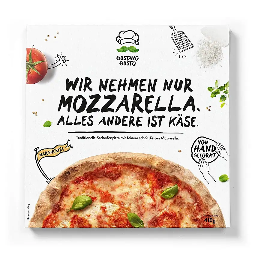 Gustavo Gusto Pizza Margherita, 410 g (Tiefgefroren)