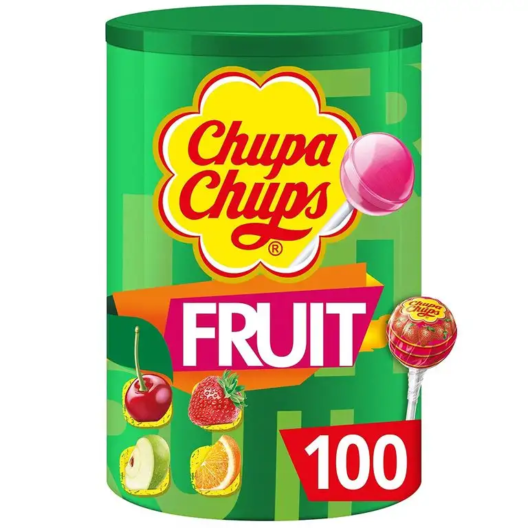 Chupa Chups Fruchtlutscher Dose, 100er Pack (100 Stück)