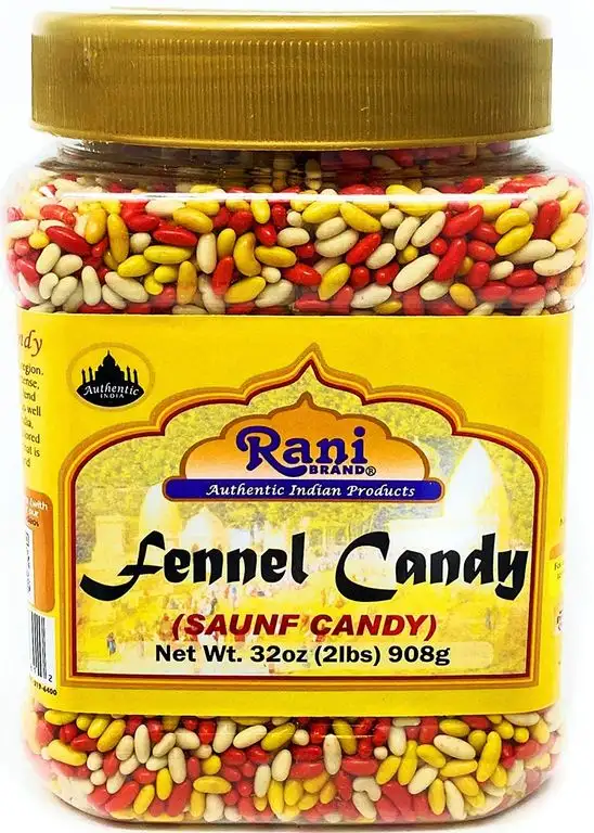 Rani Brand Authentic Indian Products Zuckerüberzogene Fenchel Süßigkeit Nettogewicht. 2lb (32 Unzen)
