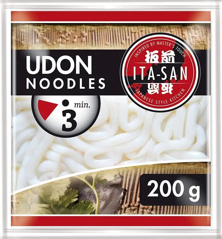 ITA-SAN Udon Nudeln, schnelle und einfache Zubereitung, halal, vegetarisch, vegan, 10 x 200 g