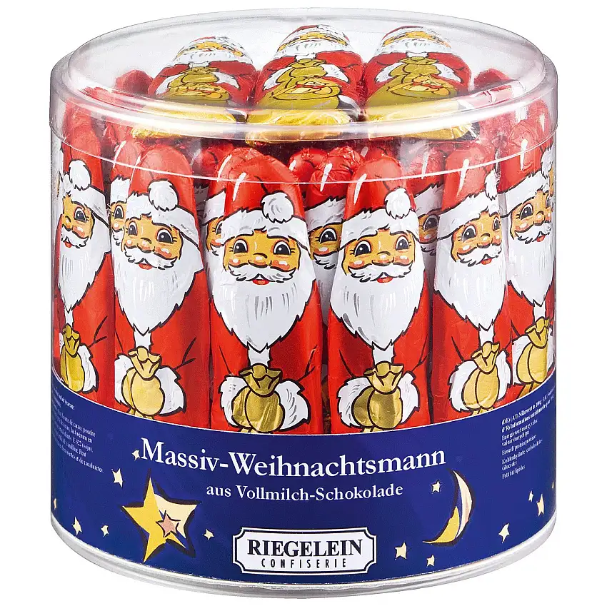 Storz Riegelein Weihnachtsmann massiv 65 x 12.5g, 1er Pack (1 x 813 g)