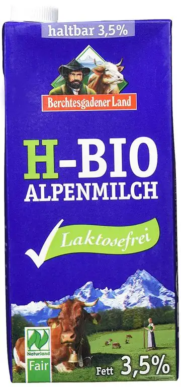 Berchtesgadener Land Lactosefreie H-Milch 3.5%, 12er Pack (12 x 1 l)